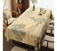 FANSU PVC Tablecloths for Outdoor Tables, Waterproof Oil-proof Stain Resistant Table Cloth Wipeable Tablecloth Rectangular,Square Table Cover for Picnic,Dinner,Kitchen (Chinese style 3,100 * 160CM)