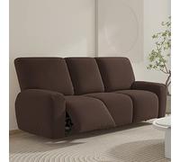 FANSU Recliner Chair Covers 3 Seater for Armchairs with Pockets, Stretch Recliner Slipcover for Electric Chair, Sofa Covers Furniture Protector for Living Room (3 Seater,coffee)