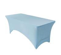 FANSU Rectangle Spandex Tablecloth, Fitted Table Cloth Rectangle Elasticated Table Cover Stretch Tablecloths Washable for Party Wedding Event Banquet Birthday (Pale Blue,6FT/183x76cm)