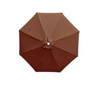 FANSU Replacement Parasol Canopy for 2M/2.7M/3M Garden Umbrellas Waterproof Protection Cover, Polyester Fabric for 6/8 Ribs, Ideal for Patio, Market & Balcony (Brown,3.5M/8 Ribs)