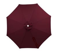 FANSU Replacement Parasol Canopy for 2m/2.7m/3m Garden Umbrellas Waterproof Protection Cover, Polyester Fabric for 6/8 Ribs, Ideal for Patio, Market & Balcony (Burgundy,2.5M/8 RIBS)