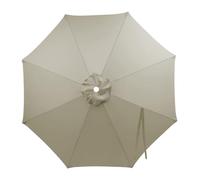 FANSU Replacement Parasol Canopy for 2m/2.7m/3m Garden Umbrellas Waterproof Protection Cover, Polyester Fabric for 6/8 Ribs, Ideal for Patio, Market & Balcony (Gray,2.7M/8 RIBS)