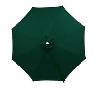 FANSU Replacement Parasol Canopy for 2m/2.7m/3m Garden Umbrellas Waterproof Protection Cover, Polyester Fabric for 6/8 Ribs, Ideal for Patio, Market & Balcony (Dark green,3M/6 RIBS)
