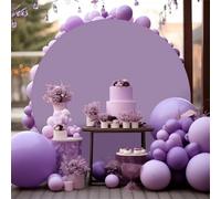 FANSU Round Arch Backdrop Cover, Wedding Spandex Backdrop Arch Covers, Arch Cover for Birthday Party Graduation Bridal Baby Shower Anniversary Ceremony Background (6ft,Purple)