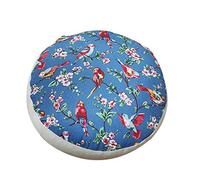 FANSU Round Chair Cushion Seat Pads, Flowers Plant Pattern Tatami Chair Seat Pads Cushion Thick Padded Booster Chair Cushion for Home Floor Patio Garden or Office (50x50x18cm,Red Bird)