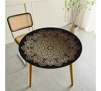 FANSU Round Tablecloth 180cm, Washable Round Table Cover Mandala Wipe Clean Waterproof Table Protector for Kitchen Dining Room, Great for Diameter of Circle Table 160-170