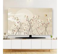 FANSU Simple Floral Print TV Dust Cover,TV Screen Cover,Universal Elastic Television All-Inclusive Protection,Computer Dust for 32” to 80” Television/PC Display Decoration (Floral 4,37-39Inch)