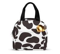 FANSU Simple Modern Texture Lunch Bag, Insulated Lunch Bag, Wide Open Portable Cooler Lunchbox, Waterproof Totes,Handbag Men Women for Outdoor,Beach,Camping,Travel,Picnic (Coffee,22x20x13cm)