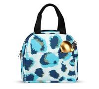 FANSU Simple Modern Texture Lunch Bag, Insulated Lunch Bag, Wide Open Portable Cooler Lunchbox, Waterproof Totes,Handbag Men Women for Outdoor,Beach,Camping,Travel,Picnic (Blue Gradient,22x20x13cm)