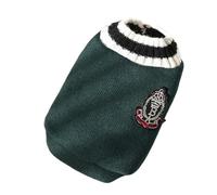 FANSU Small Dog Jumper Soft Turtleneck Puppy Sweater Thicken Knit Dog Pullover Vest Coat for Small Medium Large Dogs and Cats, Warm Pet Christmas Winter Outfit XS-5XL school uniform (L,dark green)