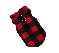 FANSU Small Dog Jumper Soft Turtleneck Puppy Sweater Thicken Knit Dog Pullover Vest Coat for Small Medium Large Dogs and Cats, Lattice Warm Pet Christmas Winter Outfit S-XL (L,Red)
