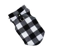 FANSU Small Dog Jumper Soft Turtleneck Puppy Sweater Thicken Knit Dog Pullover Vest Coat for Small Medium Large Dogs and Cats, Lattice Warm Pet Christmas Winter Outfit S-XL (XL,black white)