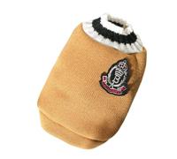 FANSU Small Dog Jumper Soft Turtleneck Puppy Sweater Thicken Knit Dog Pullover Vest Coat for Small Medium Large Dogs and Cats, Warm Pet Christmas Winter Outfit XS-5XL school uniform (XS,Camel)