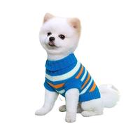 FANSU Small Dog Jumper, Solid Colours Soft Turtleneck Puppy Sweater Thicken Knit Dog Pullover Vest Coat for Small Medium Large Dogs and Cats, Warm Pet Xmas Winter Outfit (XXL,Dark Blue)