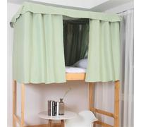 FANSU Solid Color Students Dormitory Bunk Bed Curtain, Cabin Bunk Bed Tent Curtain Breathable Dustproof Lightproof Single Sleeper Privacy Shading Cloth for Home School Dorm (Green,2x1.2m-2pc)