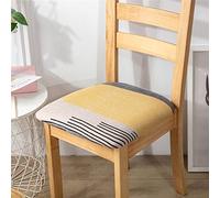 FANSU Stretch Dining Chair Seat Covers Set of 1/2/4/6, Floral Print Chair Seat Covers with Ties Removable Washable Cushion Slipcovers for Office, Bar, Wedding, Party (Black flower vine,6pc)