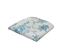 FANSU Stretch Dining Chair Seat Covers Set of 1 2 4 6, Flowers Pattern Chair Seat Covers with Ties Elastic Non Slip Chair Seat Slipcovers for Dining Room Kitchen Office (Ethnic Style,1 Pieces)