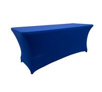 FANSU Tablecloth Rectangular Spandex, Fitted Table Cloth Rectangle Elasticated Table Cover Stretch Tablecloths Washable for Party Wedding Event Banquet Birthday (Royal Blue,6FT/183x75cm)