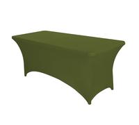 FANSU Tablecloth Rectangular Spandex, Fitted Table Cloth Rectangle Elasticated Table Cover Stretch Tablecloths Washable for Wedding Event Banquet Birthday Party (6FT/183x75cm,Olive Drab)
