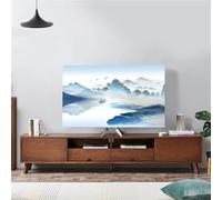 FANSU TV Dust Cover, Modern Chinese Style TV Screen Cover, Universal Elastic Television All-Inclusive Protection, Computer Dust for 32”-75” Television/PC Display Decoration (Mountains,43-46inch)
