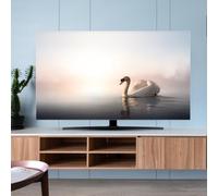 FANSU TV Dust Cover, TV Screen Cover, Universal Elastic Television All-Inclusive Protection, Computer Dust for 32” to 80” Television/PC Display Decoration (Swan 1,52'')