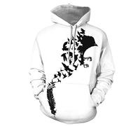 FANSU Unisex 3D Fashion Pullover Hoodie for Men Women Fantastic Animal Printed Long Sleeve Couple Hooded Sweatshirts with Pockets for Autumn Winter Tracksuits Tops (Crow,XL)