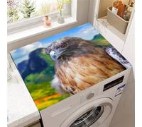 FANSU Washer Dryer Top Protector, Absorbent Anti Slip Washer Dryer Top Cover Quick Dry Washing Machine Cover Mat 3D Eagle Print Washing Machine Protector Mat (Eagle,30x40cm)