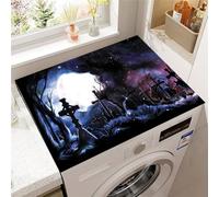 FANSU Washer Dryer Top Protector, Happy Halloween Absorbent Anti Slip Washer Dryer Top Cover Quick Dry Washing Machine Cover Mat Washable Washing Machine Protector Mat (Halloween,60x60cm)