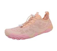 FANSU Water Shoes Men Women, Quick Dry Barefoot Aqua Shoes Unisex Size 3-10.5 Summer Beach Sneakers Water Sneakers Lightweight Aqua Socks Foot Protection for Surf Swim Diving (Pink C,3)