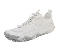 FANSU Water Shoes Men Women, Quick Dry Barefoot Aqua Shoes Unisex Size 3-10.5 Summer Beach Sneakers Water Sneakers Lightweight Aqua Socks Foot Protection for Surf Swim Diving (White C,4)