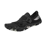 FANSU Water Shoes Men Women, Quick Dry Barefoot Aqua Shoes Unisex Size 3-10 Summer Beach Sneakers Water Sneakers Lightweight Aqua Socks Foot Protection for Surf Swim Diving (Black B,7)
