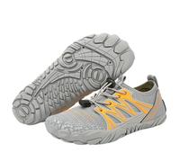 FANSU Water Shoes Men Women, Quick Dry Barefoot Aqua Shoes Unisex Size 3-10 Summer Beach Sneakers Water Sneakers Lightweight Aqua Socks Foot Protection for Surf Swim Diving (Grey A,9.5)