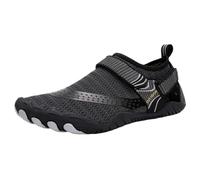 FANSU Water Shoes Men Women, Quick Dry Barefoot Aqua Shoes Unisex Size 3.5-10.5 Nylon Buckle Summer Beach Sneakers Water Sneakers Lightweight Aqua Socks Foot Protection for Surf (Black,9.5)