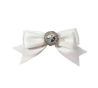 FANSWAN Elegant Rhinestone Bowknot Brooch Pin Stylish Lapel Pin Neck Tie Sweater Brooch for Sweaters Coats and More, Rhinestone, no gemstone