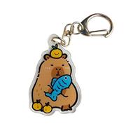 FANSWAN Lovely Capybara Acrylic Key Chain Trendy Capybara Acrylic Keyring Durable Abrasion Resistant Key Chain for Daily Use, 1, 01