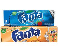 Fanta Berry and Peach Flavoured Soft Drink 355ml (12 Cans Each)