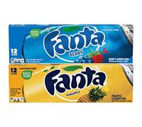 Fanta Berry and Pineapple Flavoured Soft Drink 355ml (12 Cans Each)