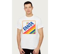 Fanta Men's 1970s Retro Rainbow Logo T-Shirt in White | Size: 2XL Fanta White 2XL