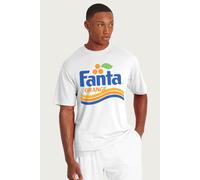 Fanta Men's Orange 1980s Retro Wave Logo T-Shirt in White | Size: 2XL Fanta White 2XL