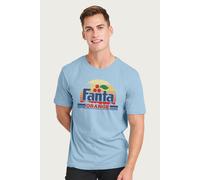 Fanta Men's Retro Sunset Logo T-Shirt in Light Blue | Size: Medium Fanta Light Blue M