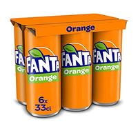 Fanta Orange Soda with Natural Flavours - 6 Cans of 33cl