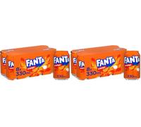 Fanta Orange Soft Drink Cans, 8 x 330 mL (Pack of 2)