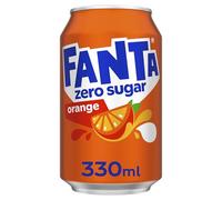 Fanta Zero Orange Cans - 330ml (Case 24) - Pack of 24