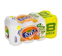Fanta Orange Zero Added Sugar (8x330ml) - Pack of 2