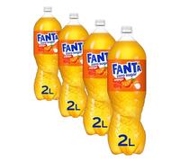 Fanta Orange Zero Added Sugar Soft Drink Bottle 2000 ml (Pack of 4)