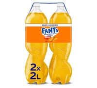Fanta Orange, Zero Added Sugars, Pack 2 Bottles of 2L