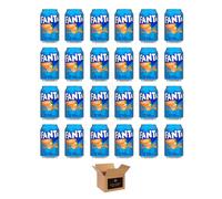 Fanta - Original Fruit Flavoured Sparkling Fizzy Soft Variety Drinks, Cans Bottles | Orange, Lemon, Fruit Twist, Pineapple & More | Regular & 0 Sugar | (Cans 24 pack- 330ml, Pineapple & Grapefruit)