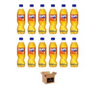 Fanta - Original Fruit Flavoured Sparkling Fizzy Soft Variety Drinks, Cans Bottles | Orange, Lemon, Fruit Twist, Pineapple & More | Regular & 0 Sugar | (Bottles 500ml 12 pack, Orange)