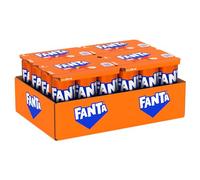 Fanta Original Orange Flavour with Italian Orange Juice, No Preservatives, 100% Recyclable Can Refreshing Flavour - 24 x 330ml Cans