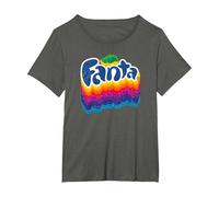 Fanta Rainbow Logo T-Shirt, Women's Plus, Asphalt Grey, 6X